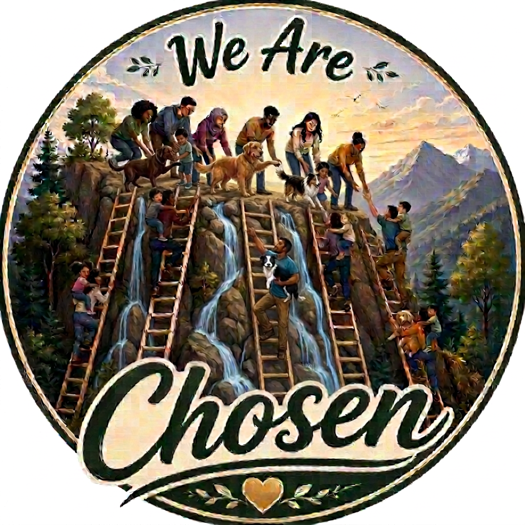 Chosen Vessels Fostering Chosen Pathways Inc logo — "We Are Chosen" emblem